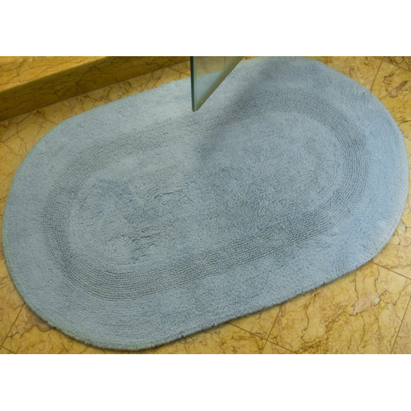 Latitude Run® Endor Oval Light Blue Bath Mat (Set of 2) Wayfair